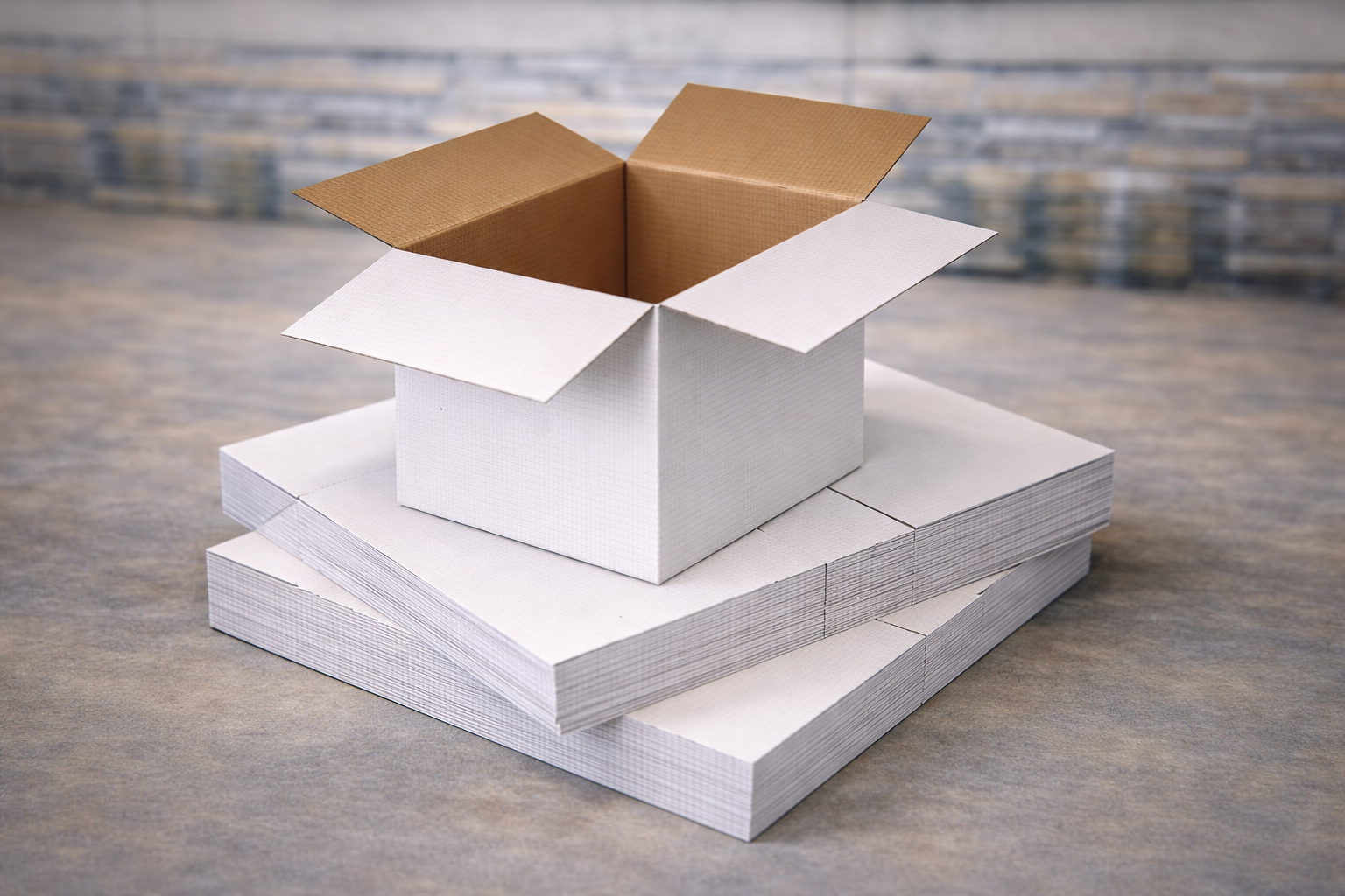 Gofruoto kartono dėžės sandėliavimui ir transportui