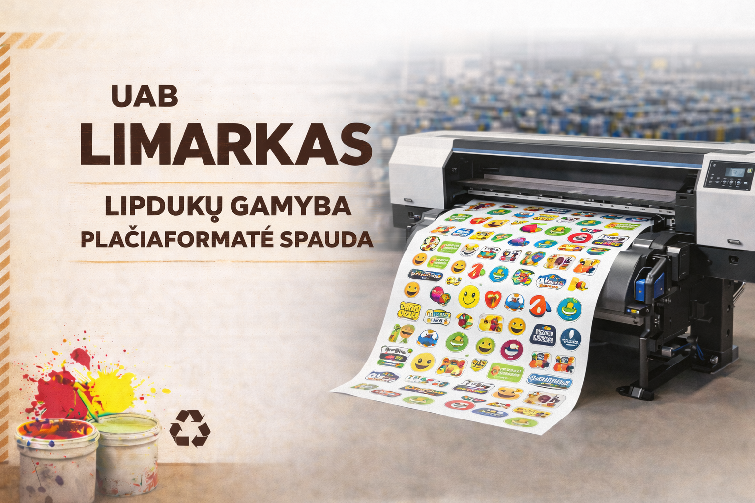 Lipdukų gamybos pavyzdinė produkcija